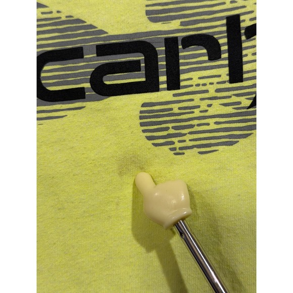 Carhartt T Shirt Mens Medium Yellow Loose Fit Graphic Fish Logo Outdoors * - Picture 7 of 10